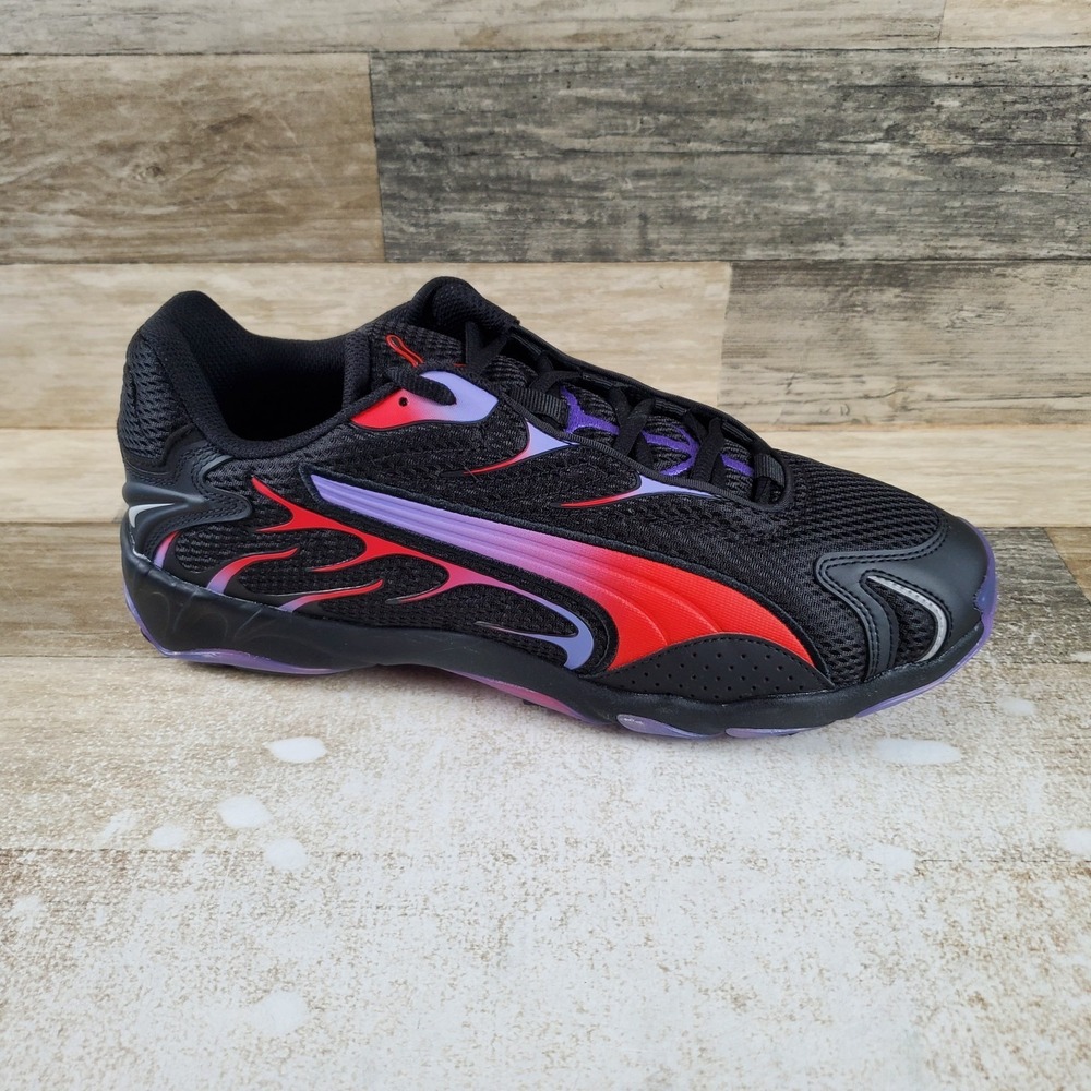Puma Inhale Spider-Man Mens Shoes‎ Sz 10.5 Black Red Blue Mesh Lace Up Sneakers